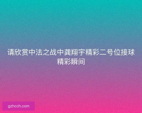 请欣赏中法之战中龚翔宇精彩二号位接球精彩瞬间 请欣赏中法之战中龚翔宇精彩二号位接球精彩瞬间